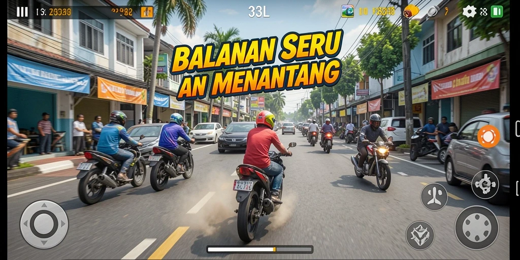 Tangkapan layar gameplay 33L menampilkan aksi balapan yang mendebarkan.