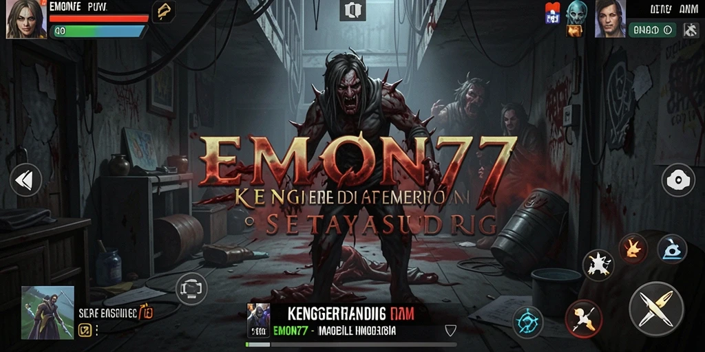 Gameplay menyeramkan EMON77 dengan suasana yang menegangkan.