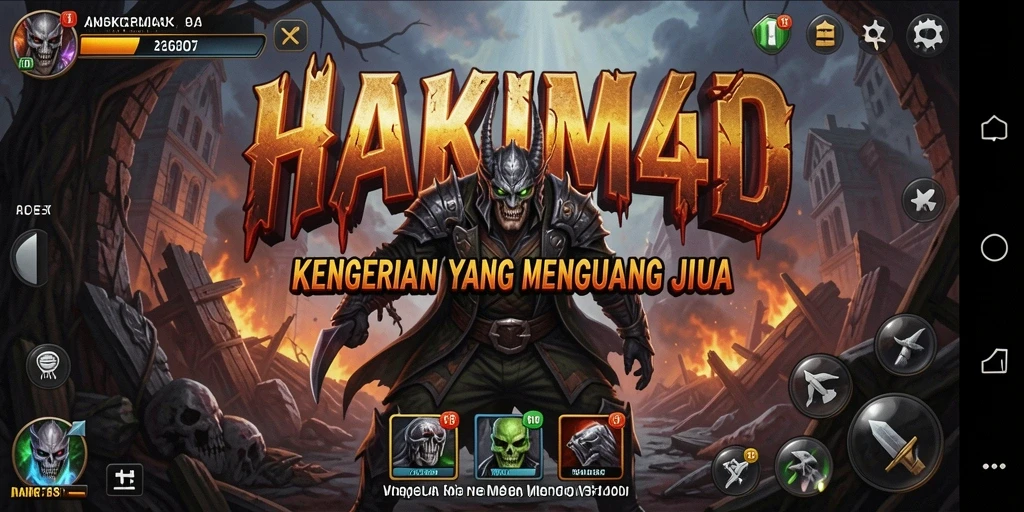 Tampilan gameplay HAKIM4D dengan suasana Horror yang kental.
