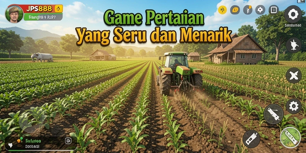 Gameplay menarik JPS888 yang menunjukan pertanian aktif dan menyenangkan.