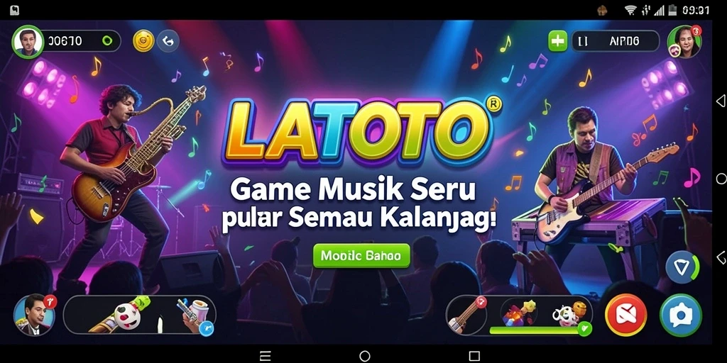 Tampilan gameplay LATOTO yang menarik dan interaktif dalam dunia musik.