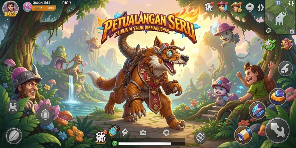 Gameplay RK88 menampilkan petualangan seru di dunia yang penuh warna.