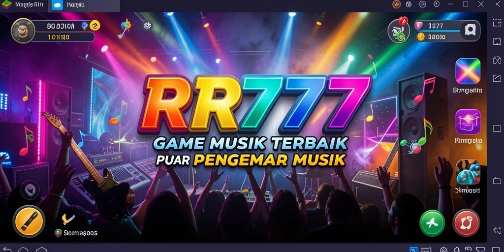 Tampilan gameplay <strong>RR777</strong> yang seru dan interaktif dalam mengikuti irama musik.