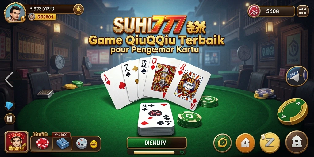 Tampilan gameplay seru dari SUHU777 dengan pengalaman QiuQiu yang mendebarkan.