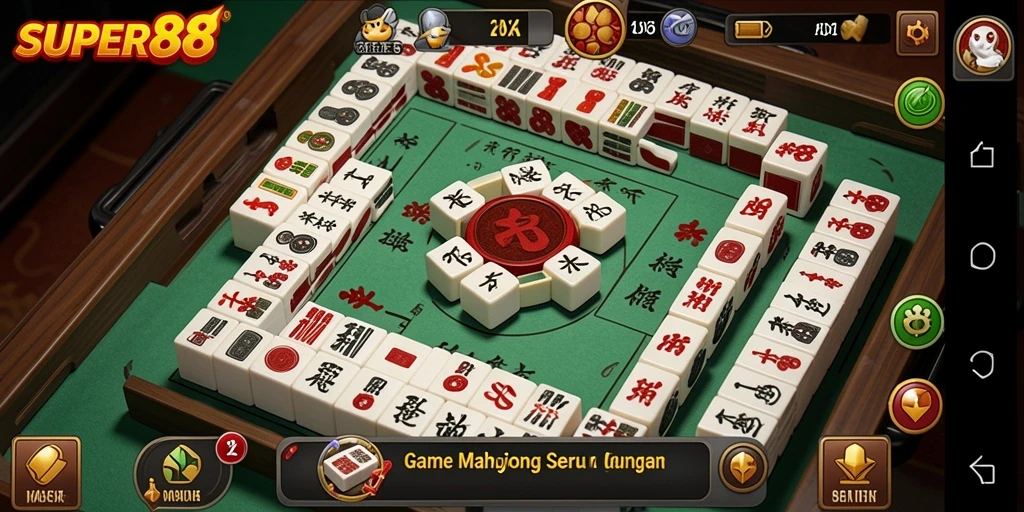 Tampilan gameplay <strong>SUPER88</strong> yang memukau dan seru saat bermain Mahjong.