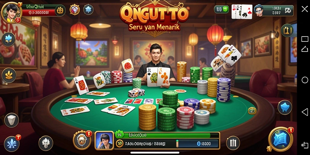 Tampilan gameplay seru di UNGUTOTO saat bermain QiuQiu.